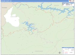 Graham County, NC Zip Code Wall Map