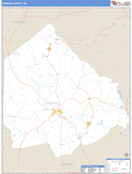 Greene County, NC Wall Map