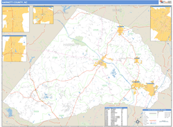 Harnett County, NC Zip Code Wall Map