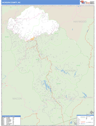 Jackson County, NC Zip Code Wall Map