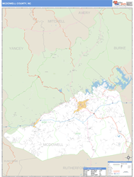 McDowell County, NC Zip Code Wall Map