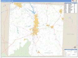 Randolph County, NC Wall Map