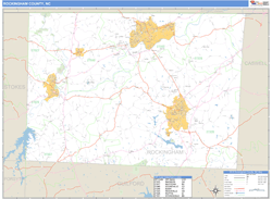 Rockingham County, NC Zip Code Wall Map