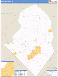 Scotland County, NC Zip Code Wall Map