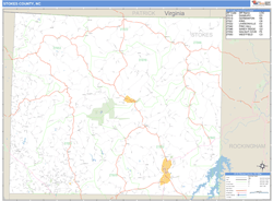 Stokes County, NC Wall Map