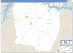 Warren County, NC Zip Code Wall Map