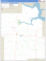 Dunn County, ND Wall Map