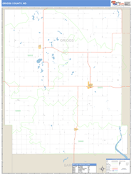 Griggs County, ND Zip Code Wall Map