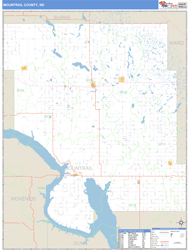 Mountrail County, ND Zip Code Wall Map