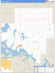 Ramsey County, ND Zip Code Wall Map