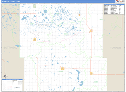 Rolette County, ND Zip Code Wall Map
