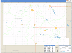 Sargent County, ND Wall Map