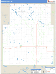 Sheridan County, ND Zip Code Wall Map