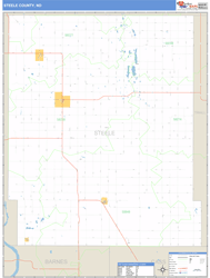 Steele County, ND Zip Code Wall Map