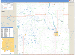 Stutsman County, ND Zip Code Wall Map