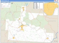 Athens County, OH Zip Code Wall Map