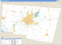 Clark County, OH Wall Map