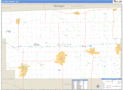 Fulton County, OH Zip Code Wall Map