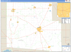 Hardin County, OH Zip Code Wall Map