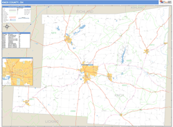 Knox County, OH Zip Code Wall Map