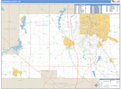 Mahoning County, OH Zip Code Wall Map