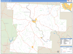 Morgan County, OH Wall Map