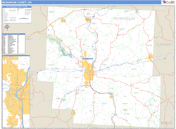 Muskingum County, OH Zip Code Wall Map