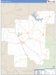 Noble County, OH Zip Code Wall Map