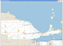 Ottawa County, OH Zip Code Wall Map