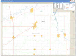 Paulding County, OH Zip Code Wall Map