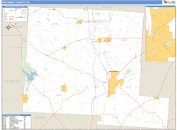 Pickaway County, OH Zip Code Wall Map