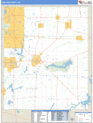 Portage County, OH Zip Code Wall Map