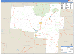 Vinton County, OH Zip Code Wall Map