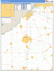 Wood County, OH Zip Code Wall Map