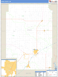 Craig County, OK Wall Map