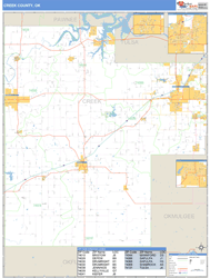 Creek County, OK Wall Map