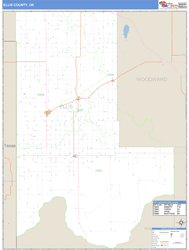 Ellis County, OK Zip Code Wall Map