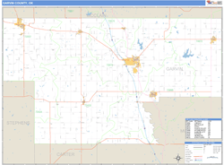 Garvin County, OK Zip Code Wall Map