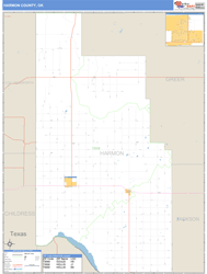 Harmon County, OK Zip Code Wall Map