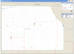 Harper County, OK Wall Map