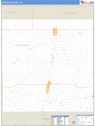 Kingfisher County, OK Wall Map