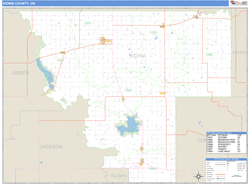 Kiowa County, OK Wall Map