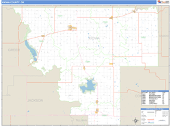 Kiowa County, OK Zip Code Wall Map