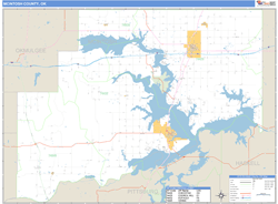 McIntosh County, OK Zip Code Wall Map