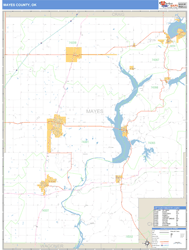 Mayes County, OK Zip Code Wall Map