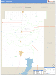 Nowata County, OK Zip Code Wall Map