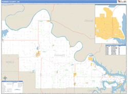 Pawnee County, OK Wall Map