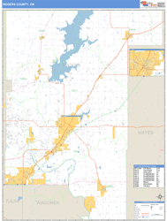 Rogers County, OK Zip Code Wall Map