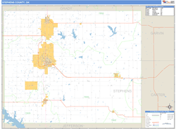 Stephens County, OK Zip Code Wall Map