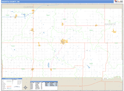 Washita County, OK Wall Map